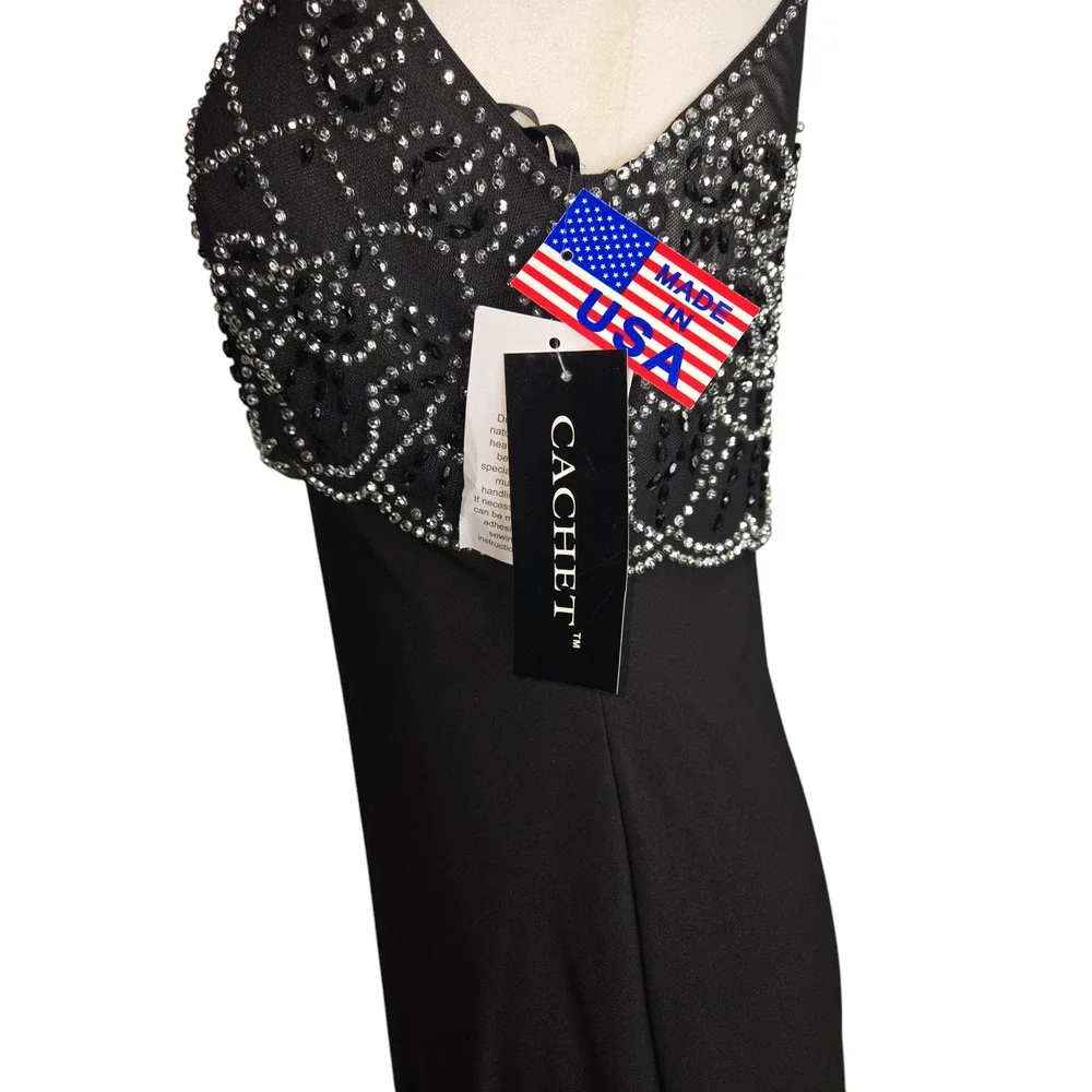 Cachet  Y2K Vintage  studded sleeveless Dress USA  size 6 NWT - Picture 4 of 7